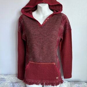 Y2k Miss Me red knit hoodie